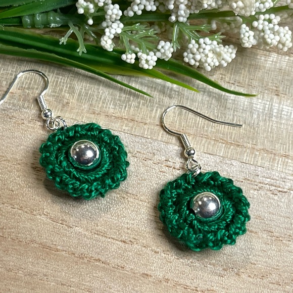Handmade Crochet Earrings. - Picture 3 of 5